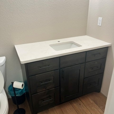 Carrara Breve Quartz with an eased edge profile